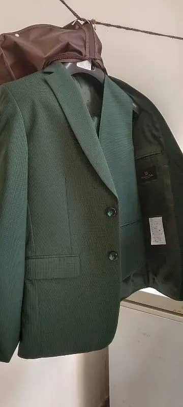 PENT COAT 3 PIECE SUIT GREEN 1