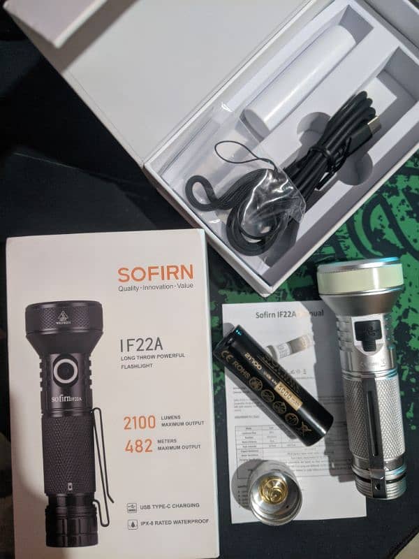 Sofirn if22a 5000mah power bank flashlight gun agriculture SFT 40 0