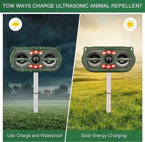 outdoor Solar birds Ultrasonic Animal Repeller Pest control waterproof 3