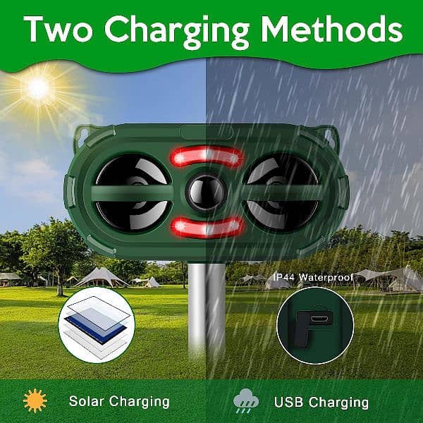 outdoor Solar birds Ultrasonic Animal Repeller Pest control waterproof 8