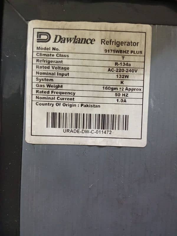 Fridge - Dawlance 9175 WBHZ Plus 1