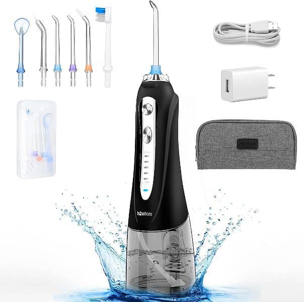 H2ofloss Cordless Rechargeable Oral Irrigator with 5 Pressure Modes 0