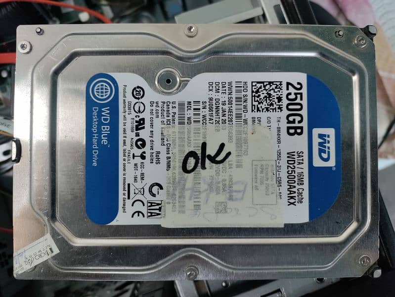 Branded HARDDISK 80, 160, 250 , 500gb good working win 10 installed, 3