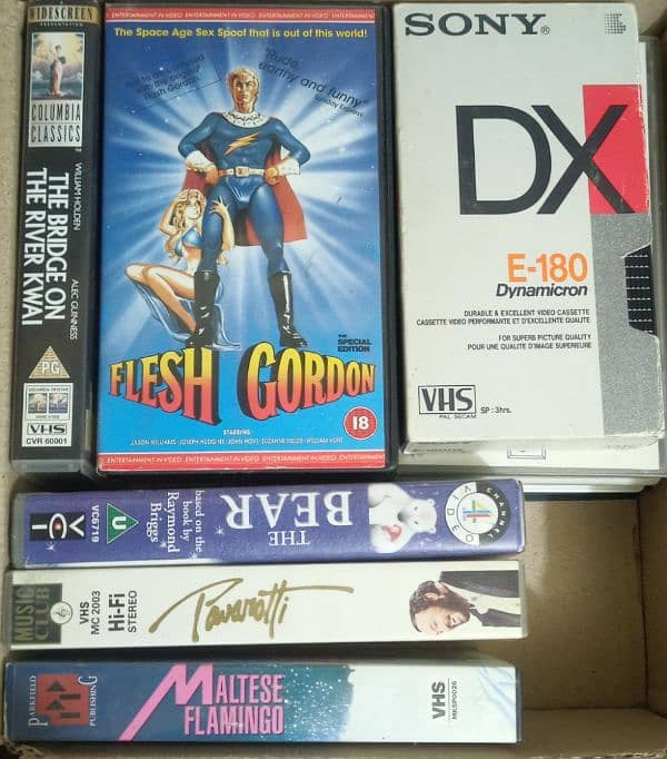 VHS cassettes or VCR cassettes available 1