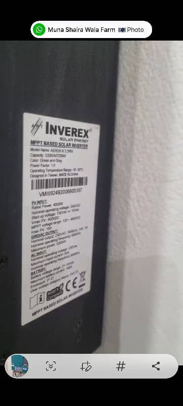 inverex inverter 3.2kv 4000W for sale A one condition main. 3