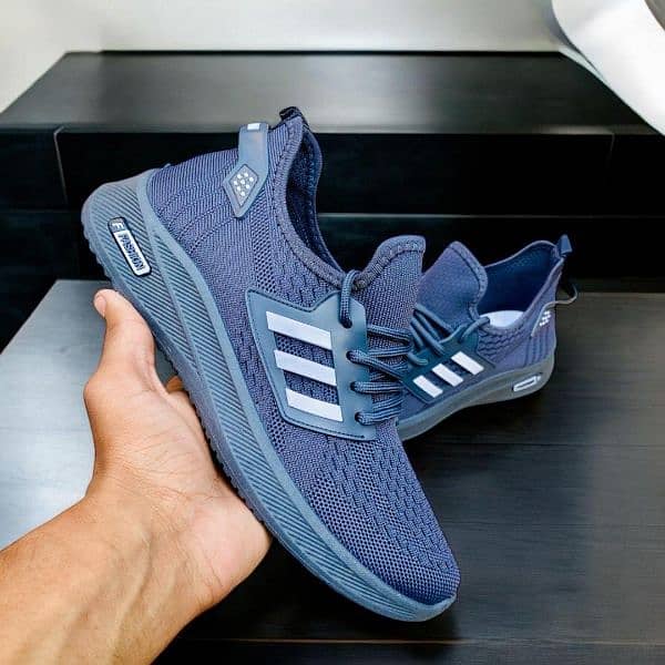 Men's Grey Fabric Casual Sneakers for Running - 1 Pcs 0