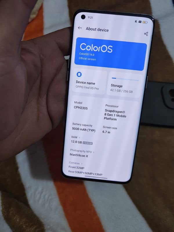 OPPO FIND X5 PRO 12GB 256GB GOBAL PHYSICAL DUAL SIM NON PTA GEN 1 5