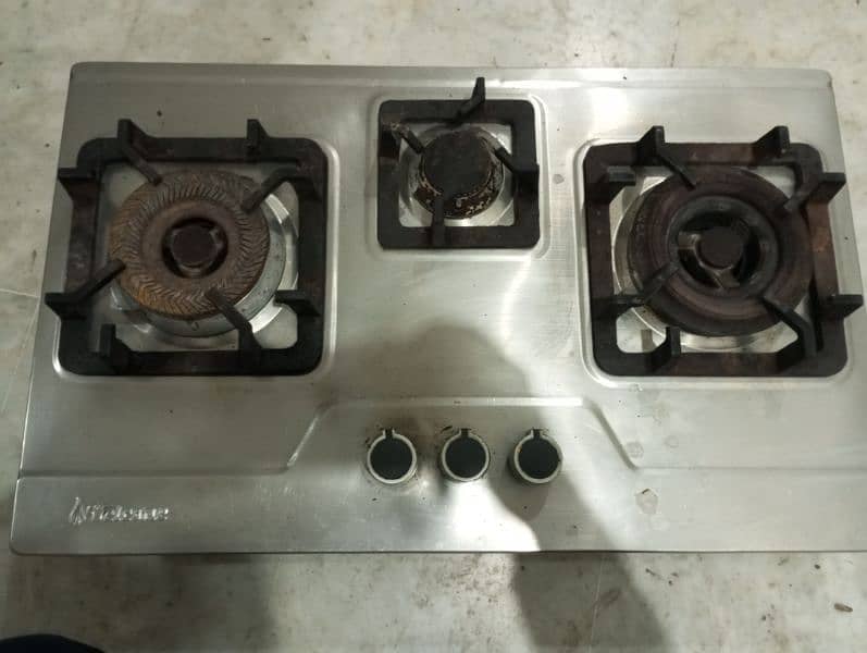 Automatic Gas Hob with Three Burners 0