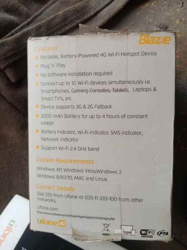 Ufone device pta approved 2