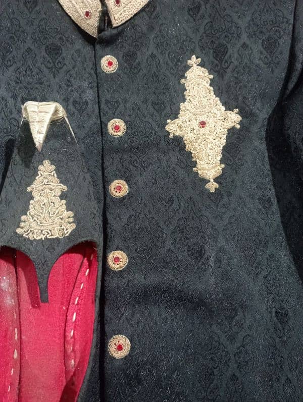 Groom Black Sherwani 1