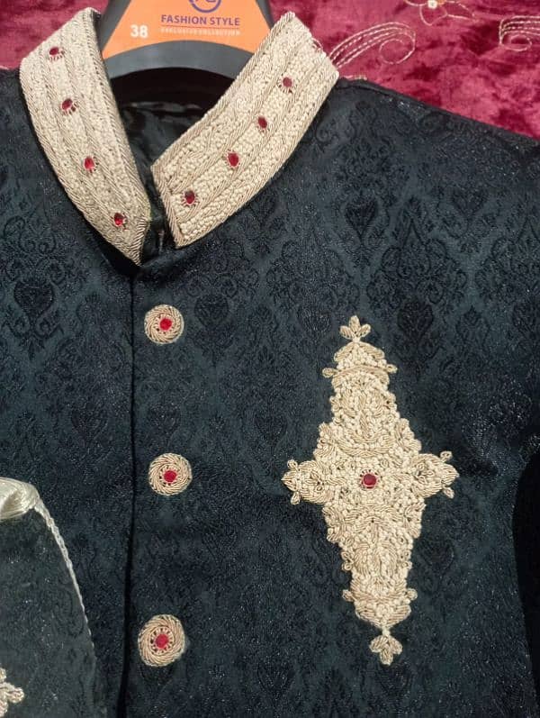 Groom Black Sherwani 2