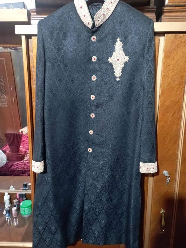 Groom Black Sherwani 4