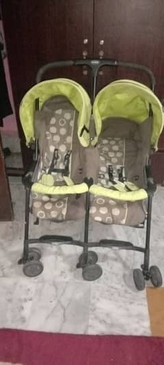 Imported baby pram for twins