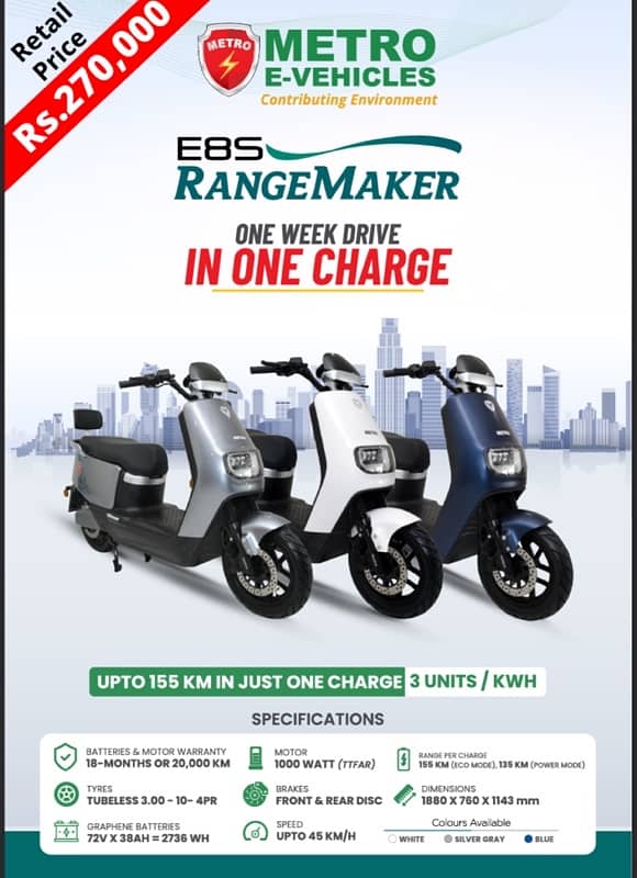 Beautiful stunning Designed #Scooter #EV #Karachi Yadea AIMA EVEE 4