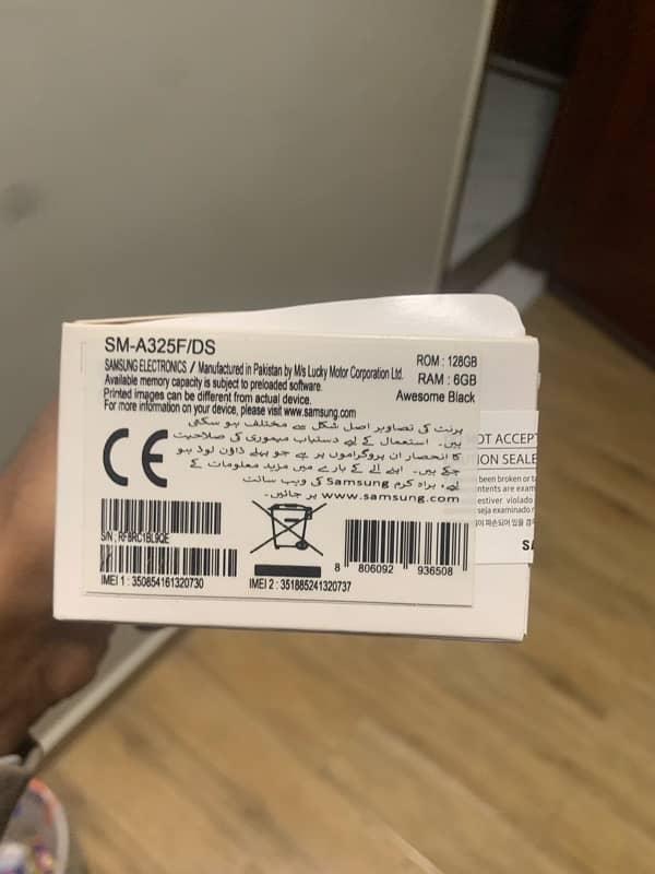 samsung a32 6/128 PTA approved with box 7