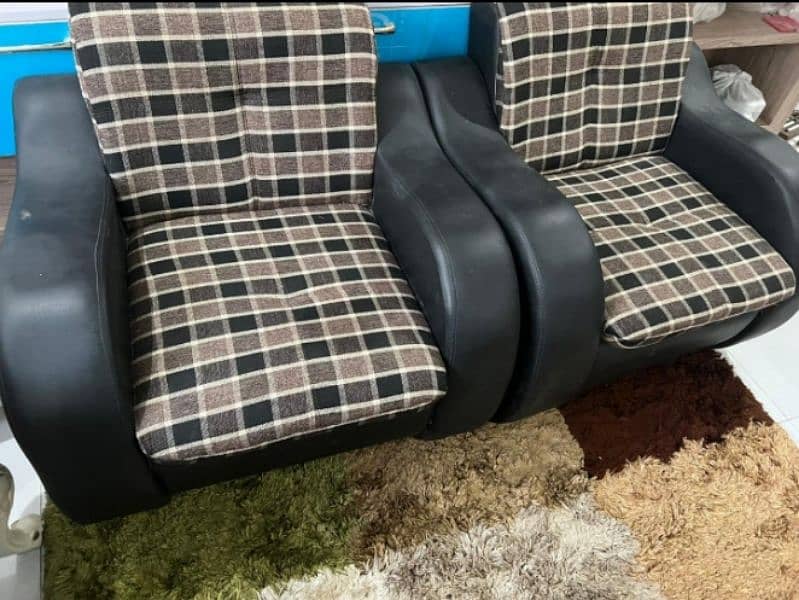 fabric/lather 7 seater sofa 2