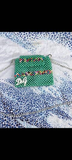 Sea green colour beaded bag 50% off urgent sell