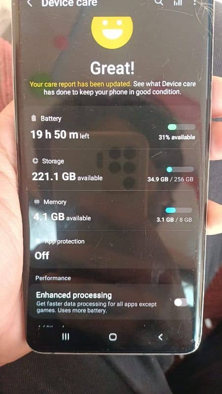 Samsung galaxy S10 plus 5G PTA approved Ram 8/256 0