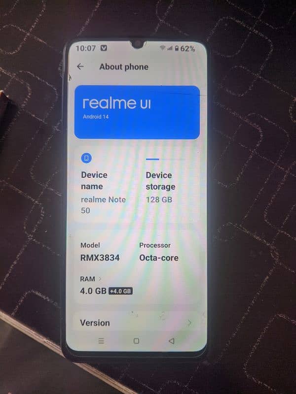 realme not 50 ram 4+4 rom 128 1