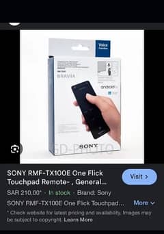 Sony android Bluetooth voice control touch remote control