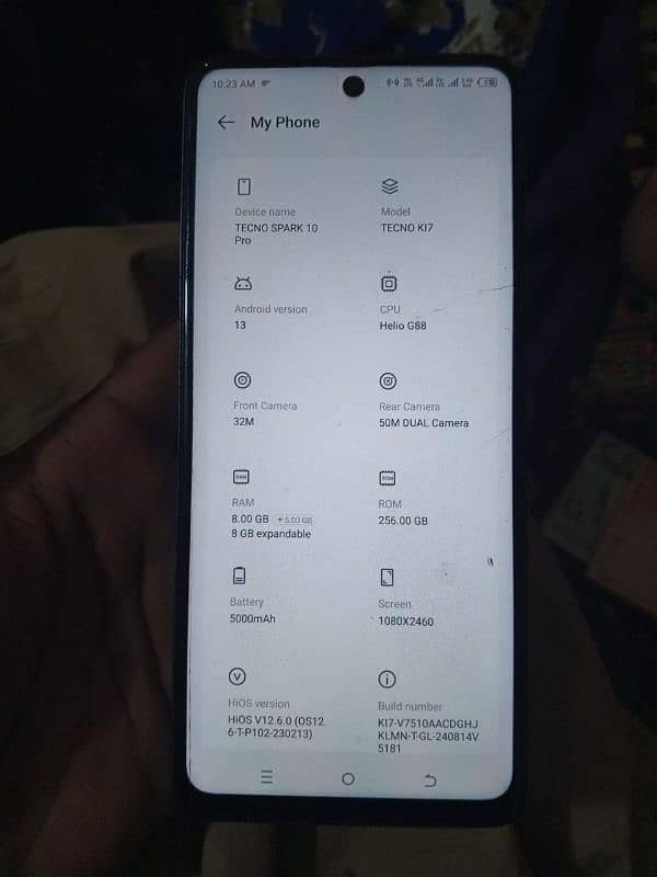 Tecno spark 10pro 8ram 256gb 6