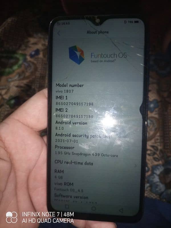 Y95 Vivo 4g 64gb Paiso ki Zrorat ha Urgent sail price fix 1