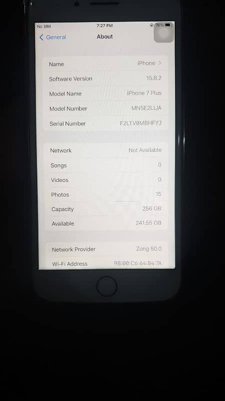 iPhones 7plus PTA approved official 256gb 8