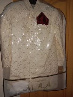 4 year boy sherwani off white color