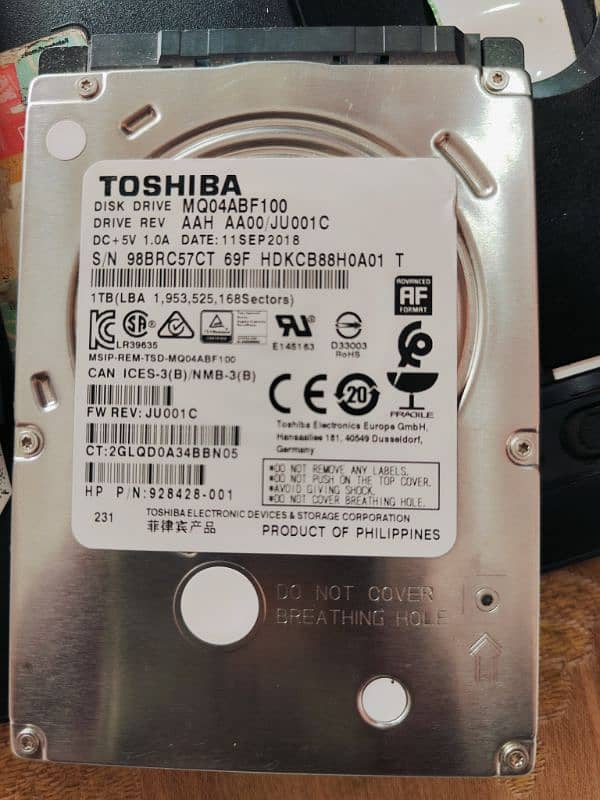 1TB Hard drive Toshiba 1