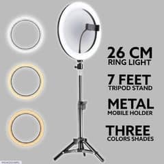 26cm ring light with tripod stand