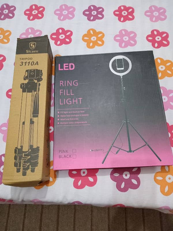 Tripod with LED Ring Fill Light 0