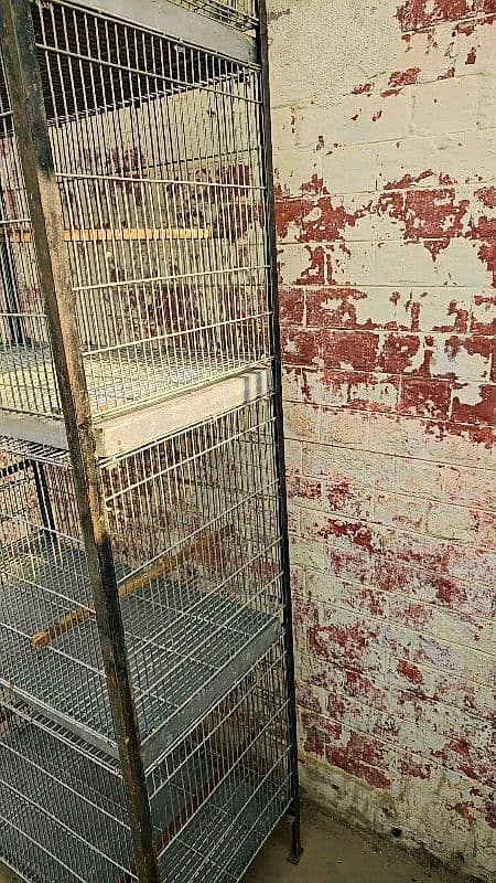 Galvanize 5 portions 10 no wire folding cage for sale size 2.5*1.5*1.5 3