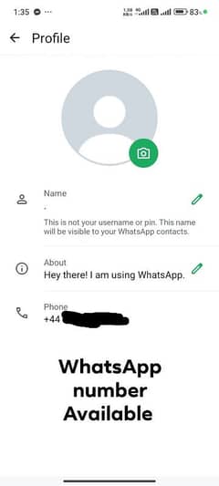 WhatsApp Number Available in just 500 r. s