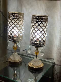 Pair of Fancy Table Lamps – 3 Light Colors