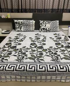 Double Bed sheet in Cotton Sotton in 3 pcs