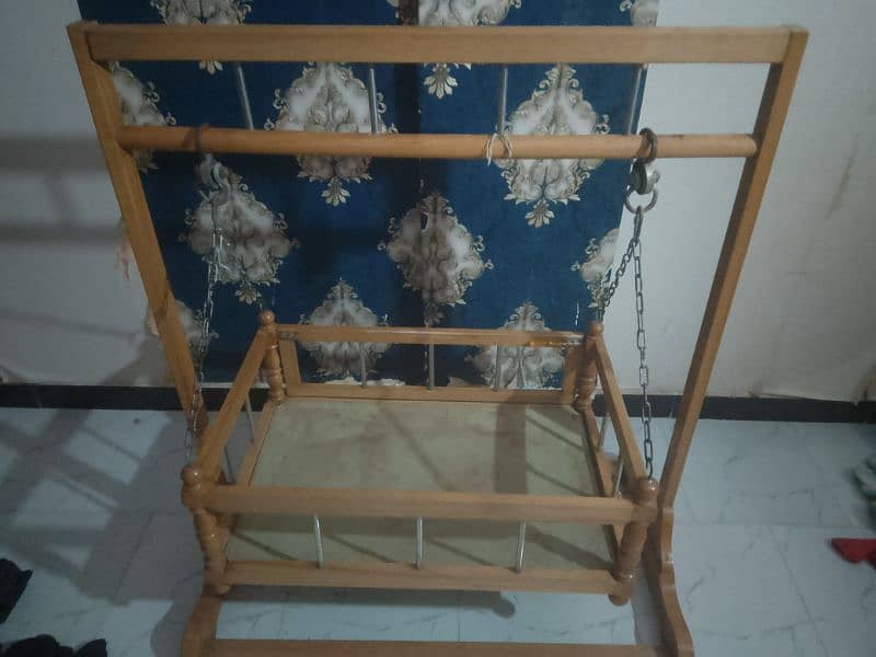 Wooden modern baby bed, Pure Oak Lakri 4