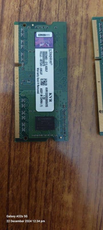 Kingston and sata 2gb ram 1