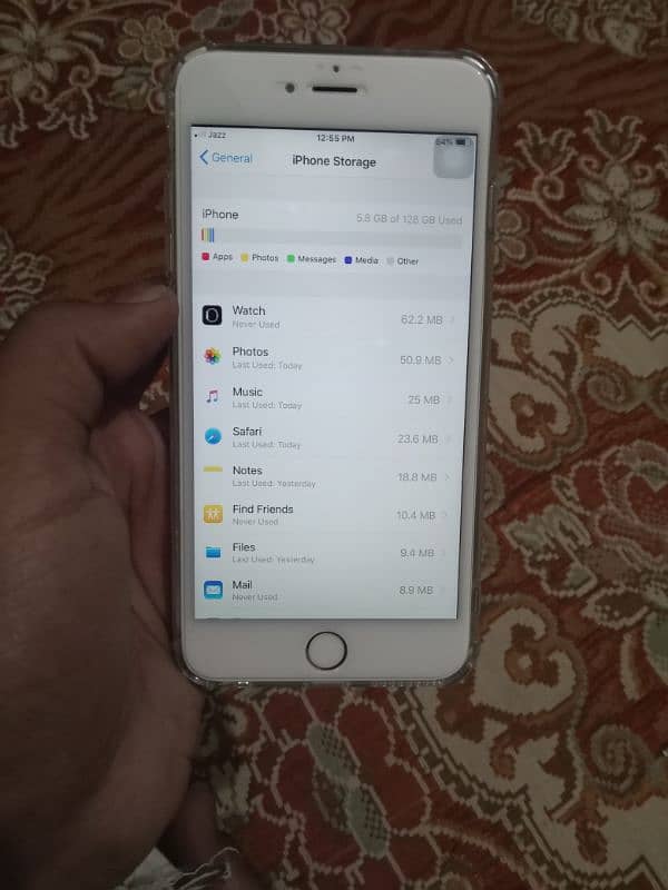 iphone 6plus 128gb pta approve finger ok 03074482873 watsapp 2