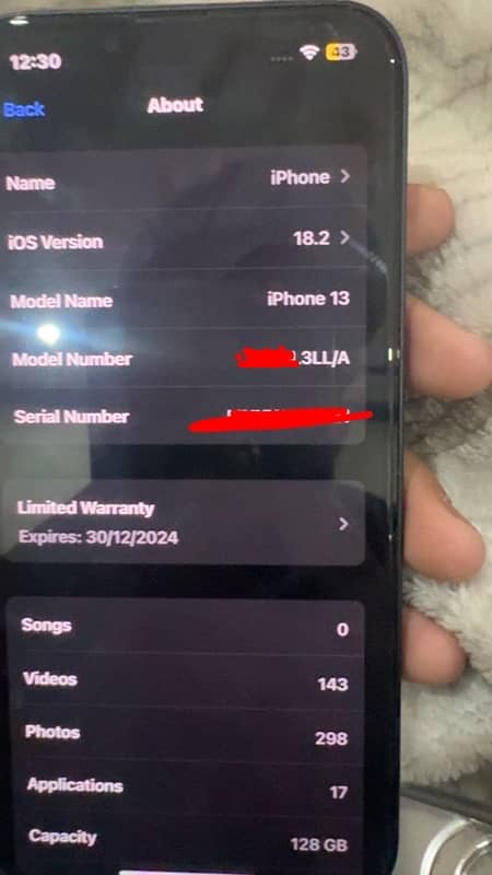 iphone 13 non pta simple with box and original lead 8