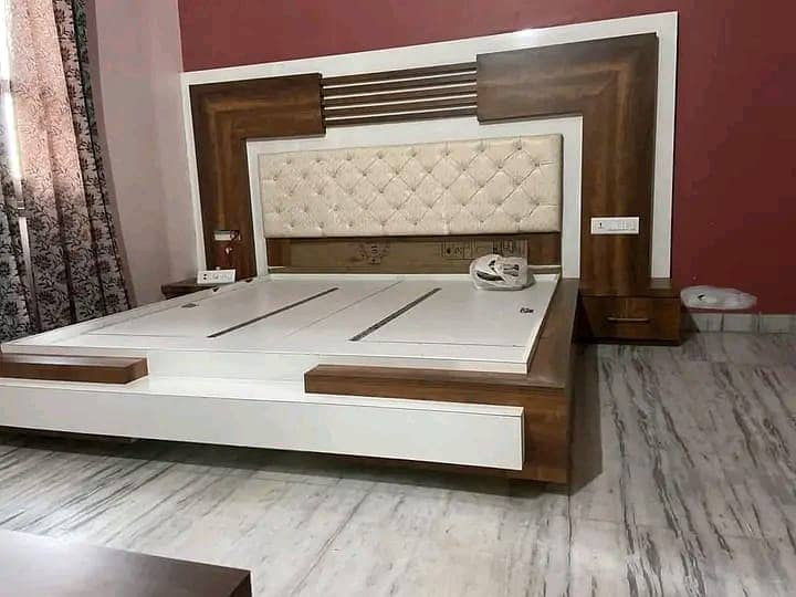 bed / bed set / wooden bed set / dressing table / king size bed set 11