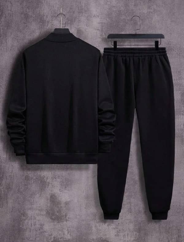 2 pcs men’s Fleece plain Zipper Track suit ? 1