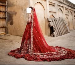 Bridal dress with long tail