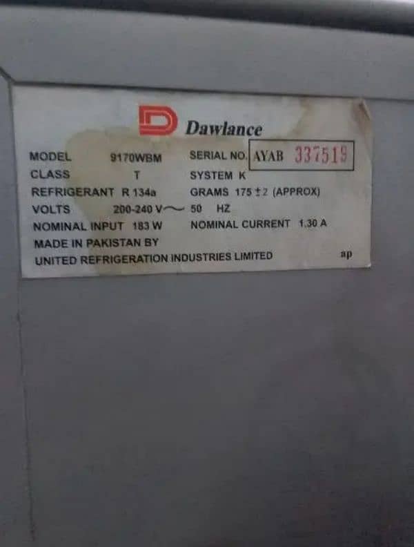 Dawlance Refrigerator 12 CFT 1