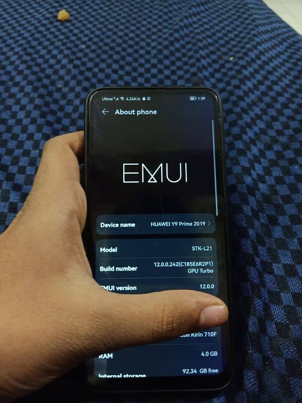 HUAWEI Y9 PRIME 4/128 GB PTA URGENT SALE 7