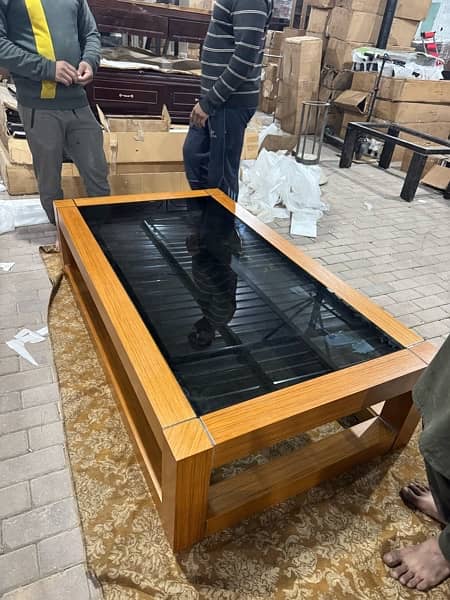 imported Center table with double tempered glass 1