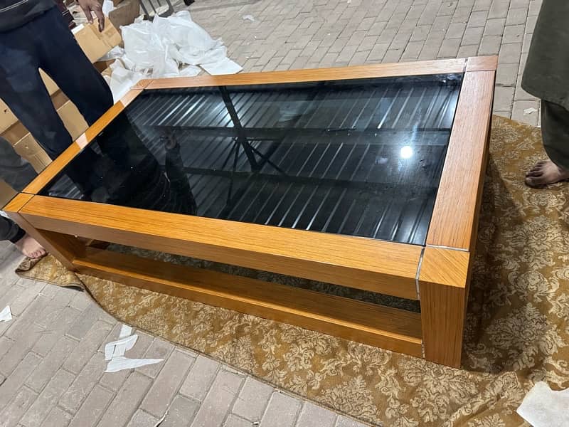 imported Center table with double tempered glass 3