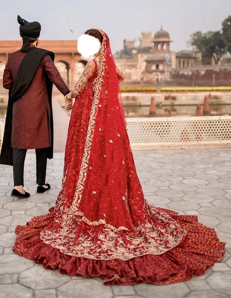 Bridal dress with long tail 1