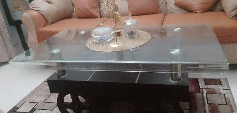 9 seater sofa set for sell along with center table 0