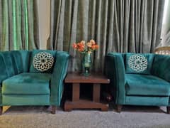 sofa chairs and coffee table