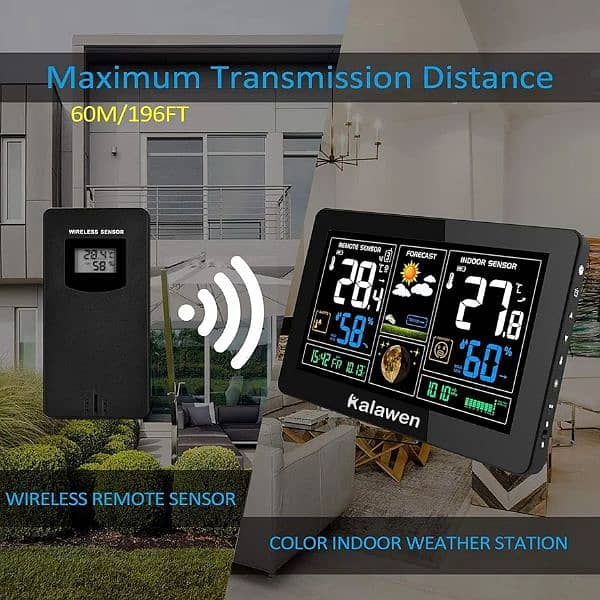 Kalawen Weather Station with Sensor Indoor Outdoor 2